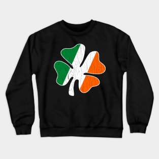 Giant Irish Shamrock (vintage distressed look) Crewneck Sweatshirt